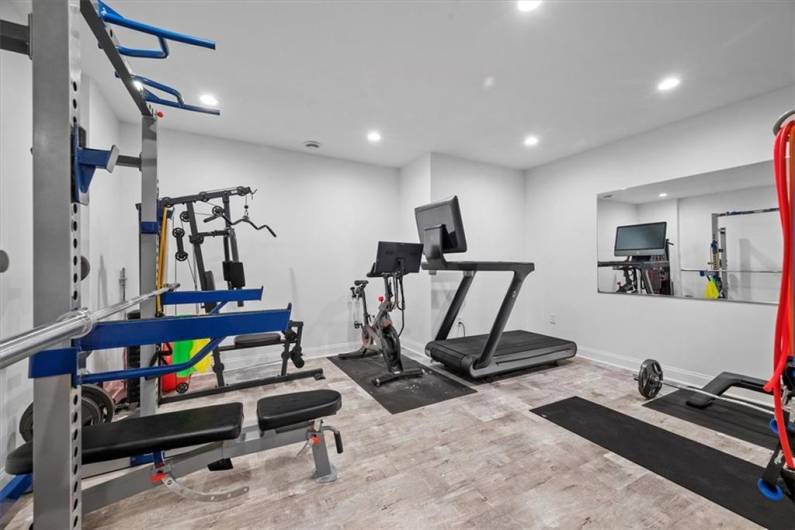 Gym located on lower level.
