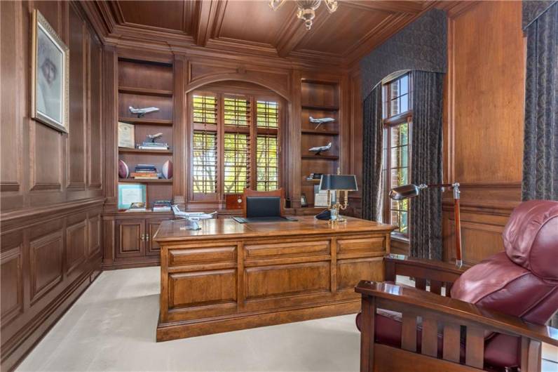 Solid Mahogany Library to showcase your accomplishments - and to control the security throughout the estate