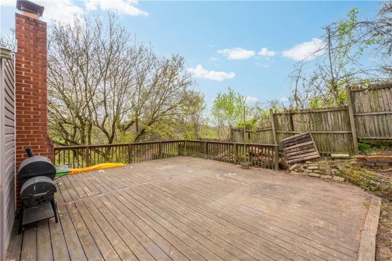 The Deck is HUGE! And will easily become your favorite hang out spot this summer.