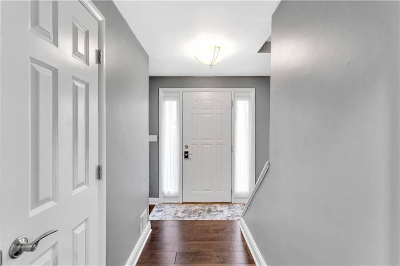 Spacious and Inviting, 10x6 Entry with Updated Lighting, Coat Closet and Guest Half Bath.