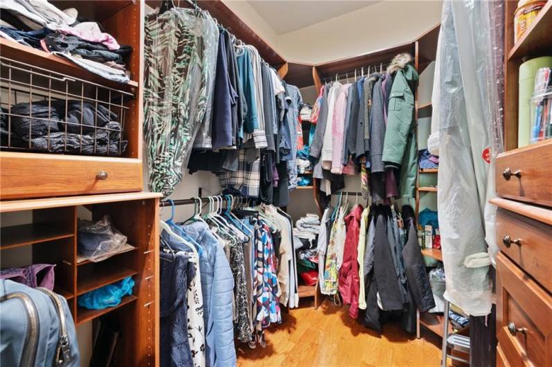 Walk in closet on 2nd floor is well built and spacious.