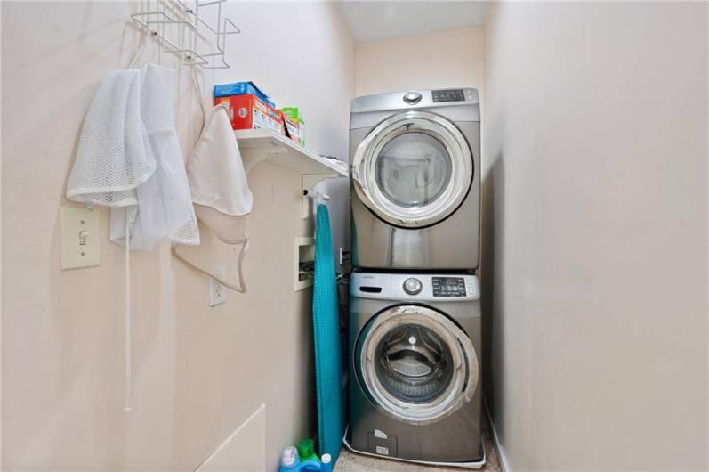 Stackable washer and dryer room