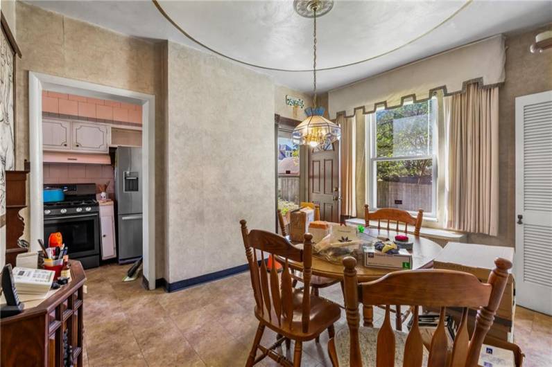 Inside the back door, and just off the kitchen you will find a large Breakfast area that will give you extra space to work while making those family dinners or sweet treats.