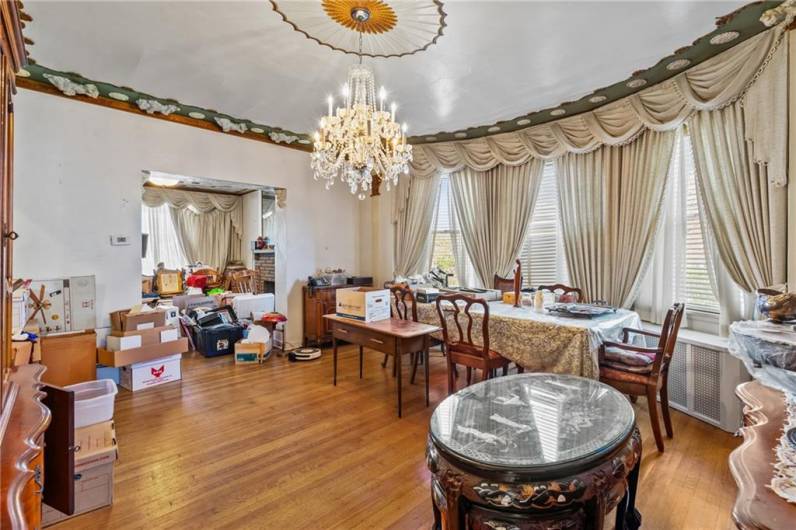 Straight through the living room, you will find a massive dining room where you can entertain all the family and friends you care to invite over for Thanksgiving.