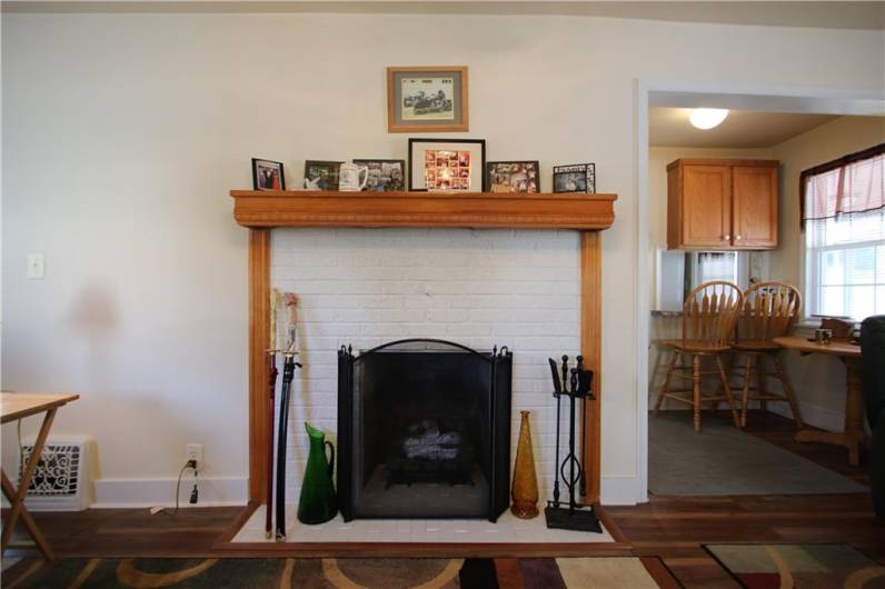 Cose of View of Gas Fireplace in Living Room
