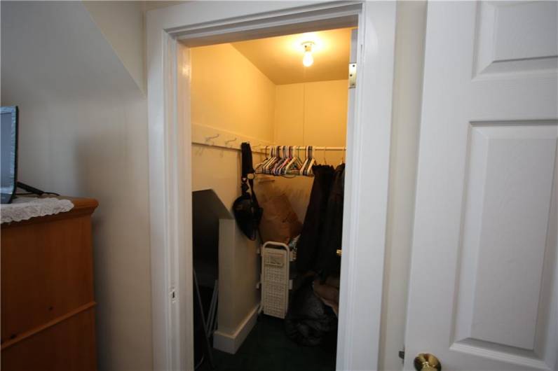 View of Large Closet w/ extra side eave