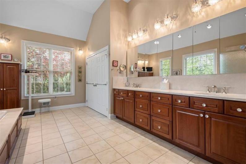 Huge master bath with tons of storage.