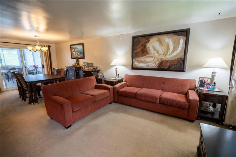 Spacious Living Room is perfect for entertaining.  The length of this room can help accommodate large gatherings.