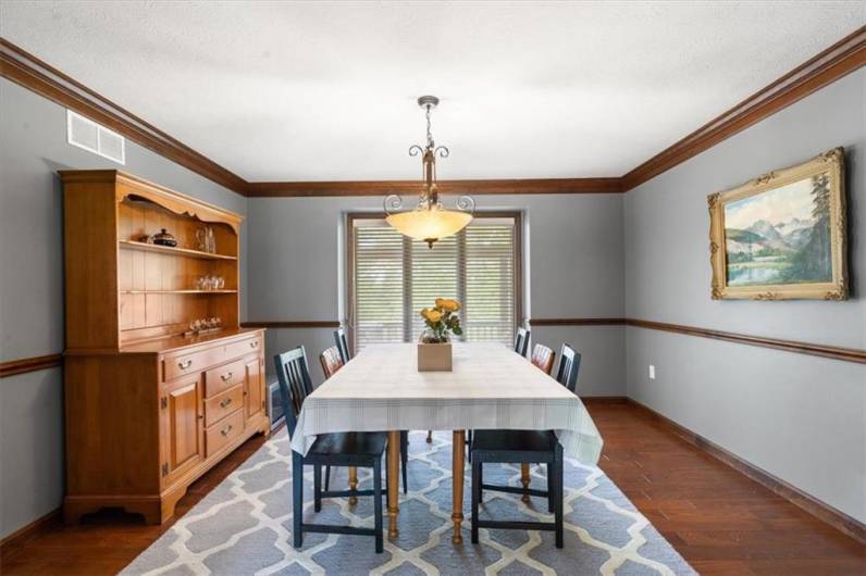 Formal dining room! Plenty of space for all dining rm furnishings!