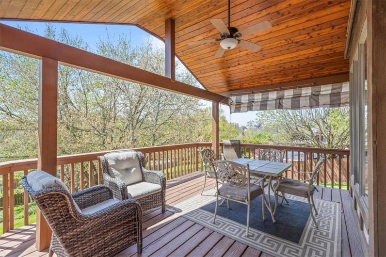 Covered deck the perfect hangout spot for spring through fall!