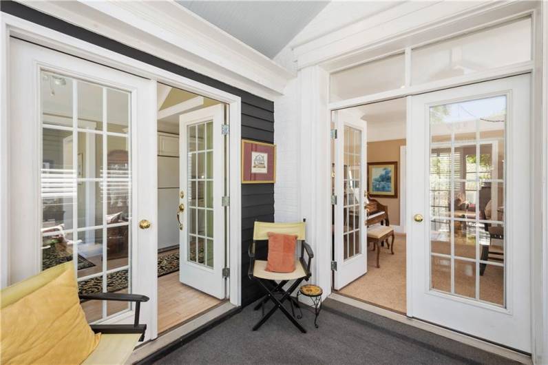 French doors add even more character to the space!