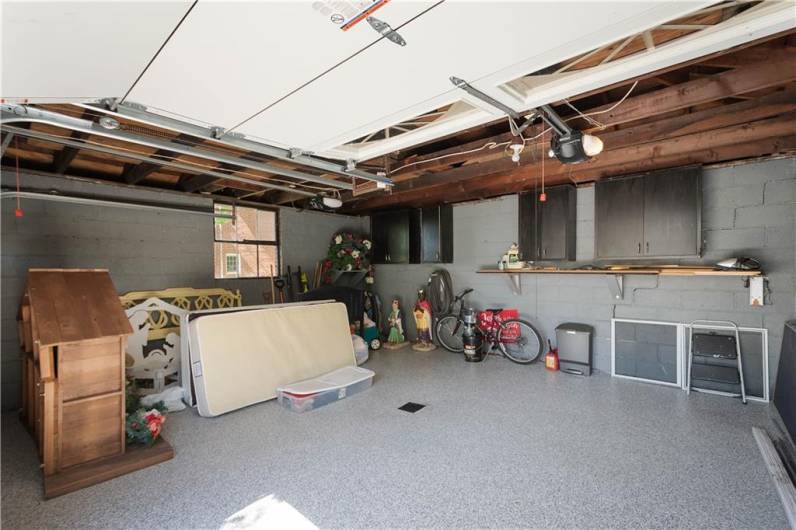 This detached 2 car garage is great for storage or accommodating two cars.