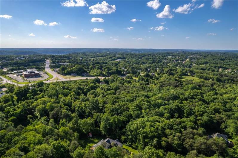 A view of Route 376 at the top of photo.