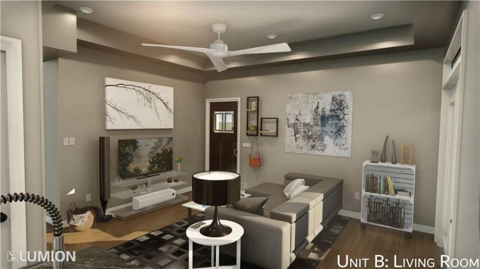 Unit B Living Room