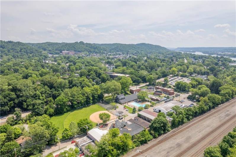 Aerial Shot from the Back of the Building