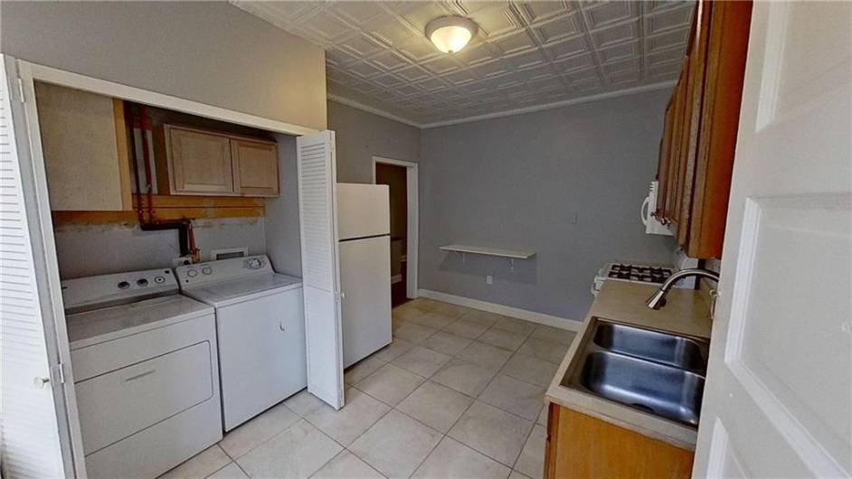 Laundry in kitchen