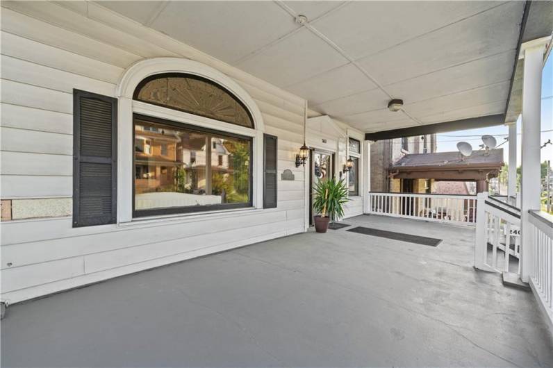 Huge covered front porch