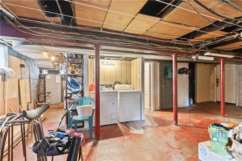 Large, spacious basement with Laundry