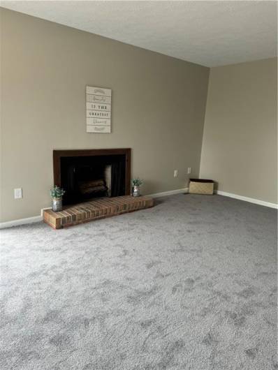 Family room with fireplace