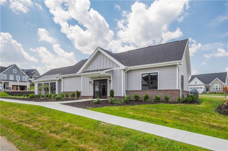 Clubhouse with fitness center and party room.