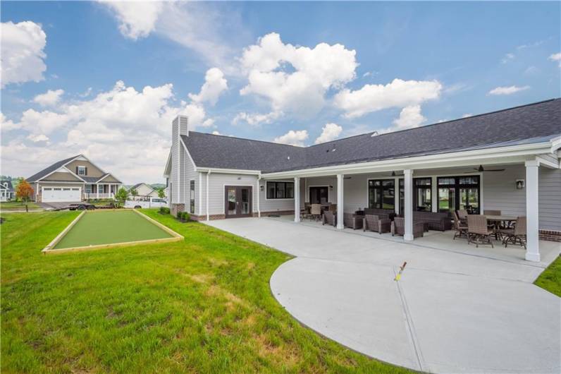 Bocce court next to clubhouse