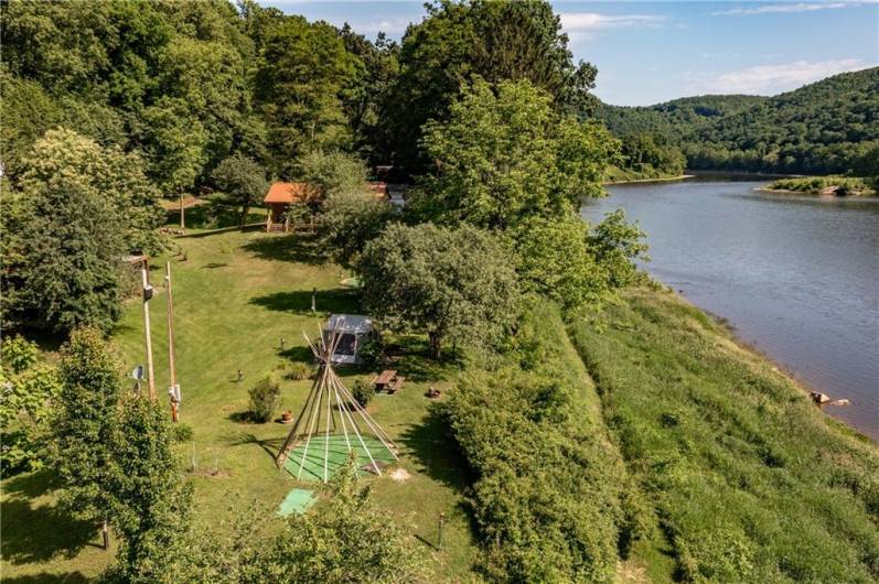 Property, camping areas with electric hook ups