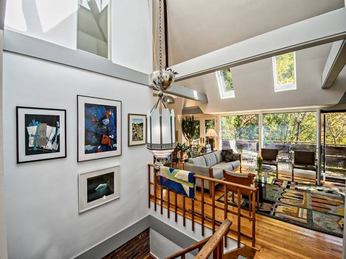 family room/great room overlooking landscaped yard