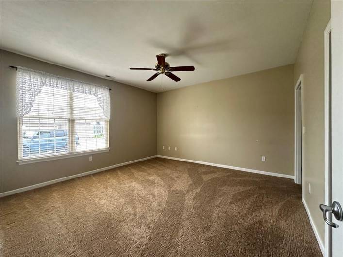 New carpet, ceiling fan, large walk-in closet and private full bath!
