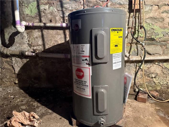 Large, new hot water tank.
