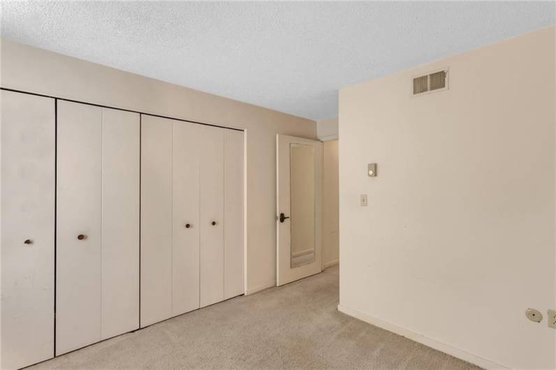 Spacious second bedroom with ample closet space