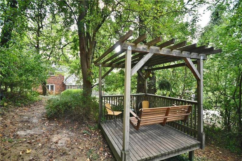 The gazebo is yet another quiet and private spot to relax and unwind.