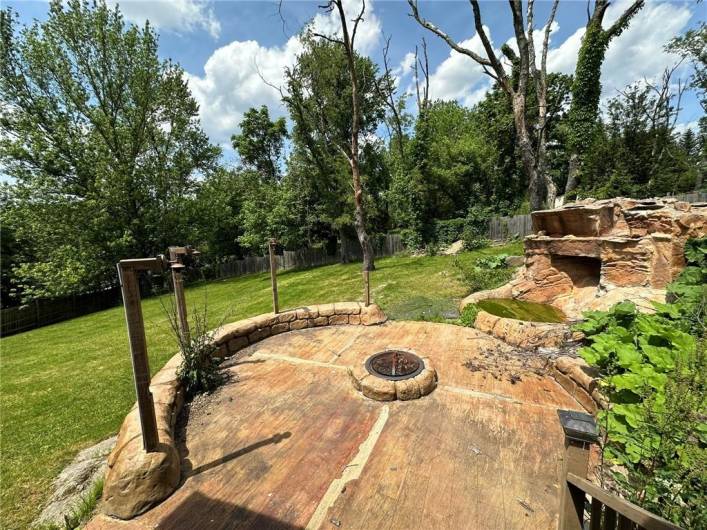 Fireplace and Water Fountain