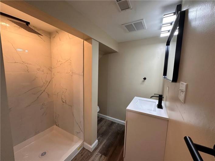 Basement bathroom