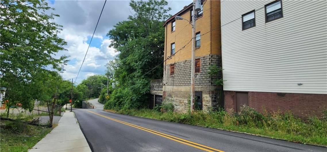 Back of building on Brosville Road leading directly to South Side.