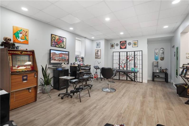 Former tattoo shop is a wide open space...