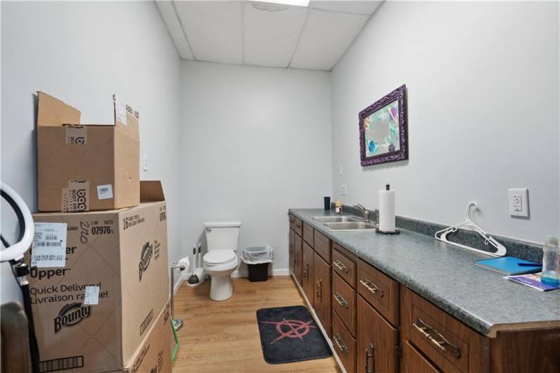 The kitchenette makes a good break room...