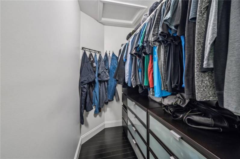 Walk in master closet