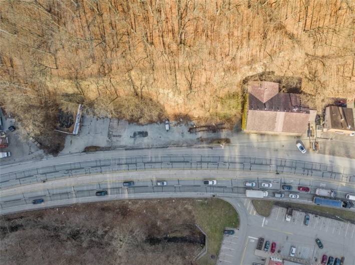 Drone view of both buildings