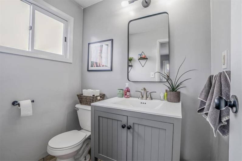 Main level powder room