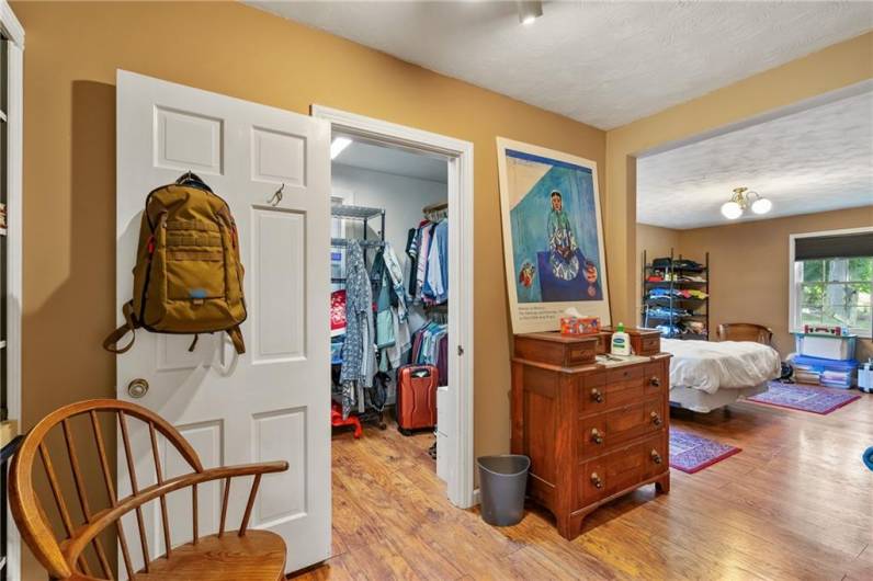 very large closet in the large master bedroom