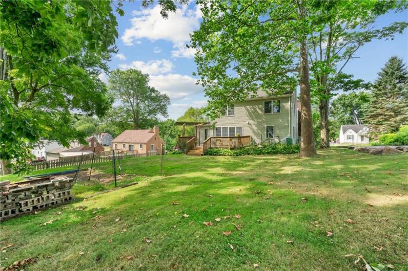 view of the house from the backyard