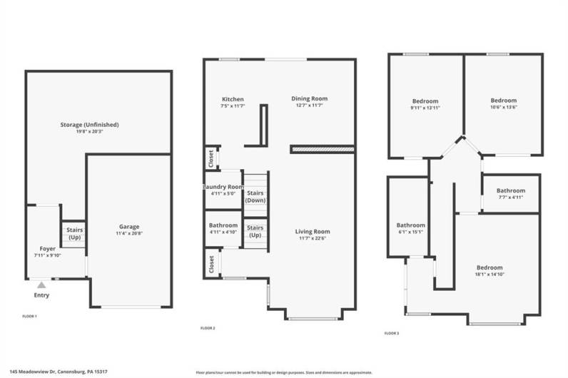 All 3 levels of 145 Meadowview Drive