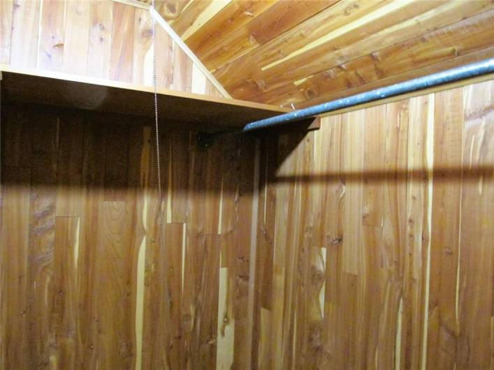 Cedar closet outside Master Bedroom...