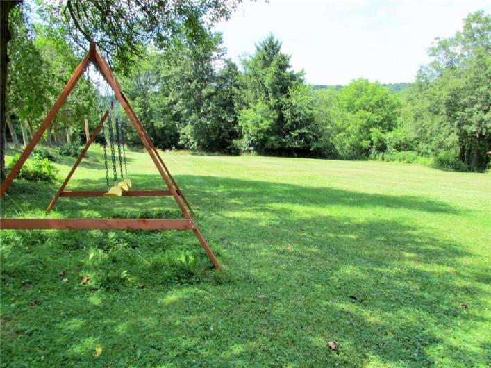 The left side yard is approximately 2 acres....and lots of green space to enjoy!