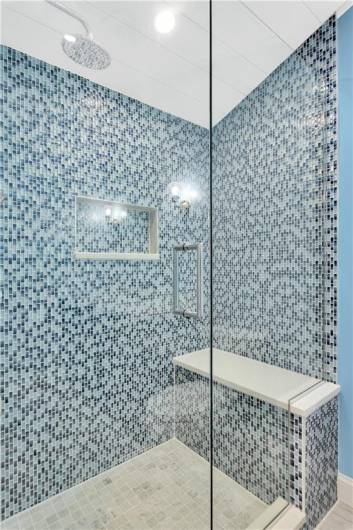 Clean, classic shower design.