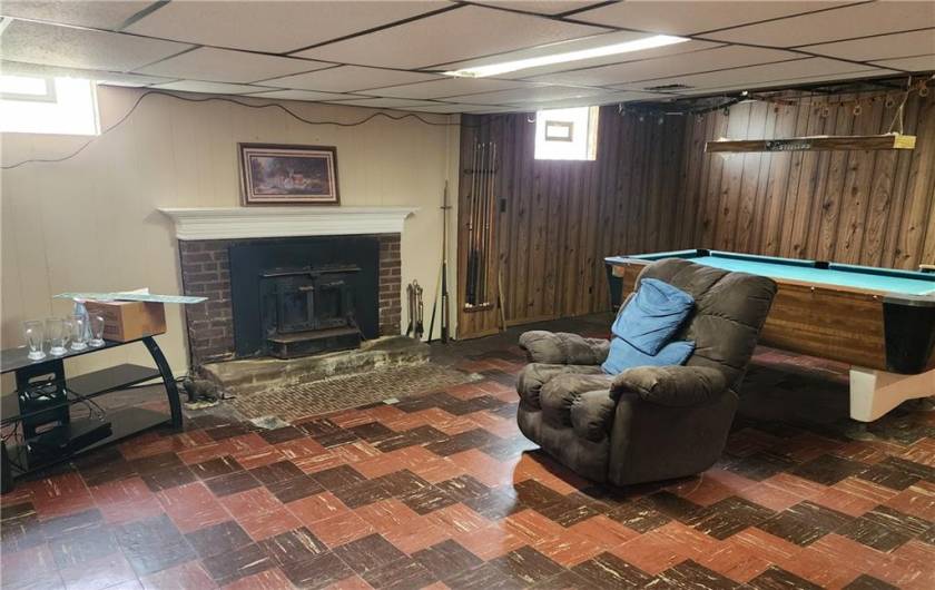 Large family room in basement