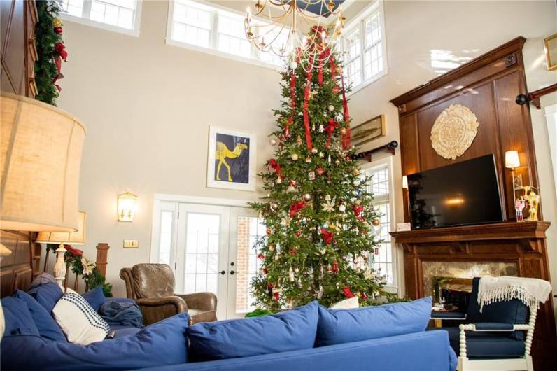 Great Room Big Enough for a Large Christmas Tree