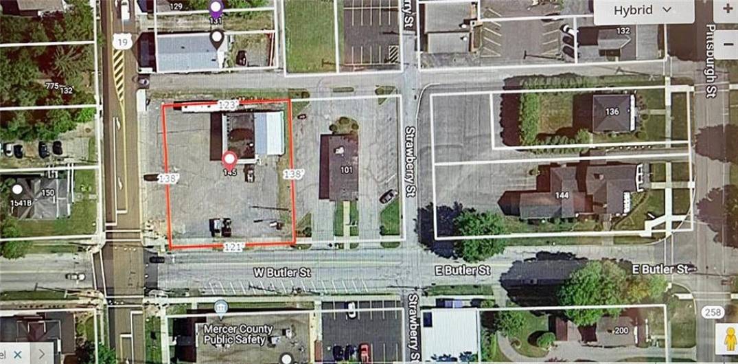 Tax Record Aerial showing metes & bounds