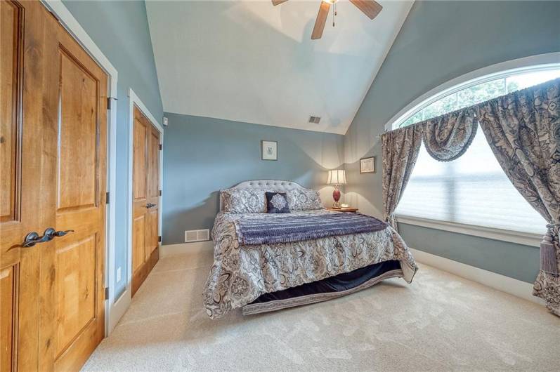 Bedroom 2 has double closets, cathedral ceiling, large palladium window.