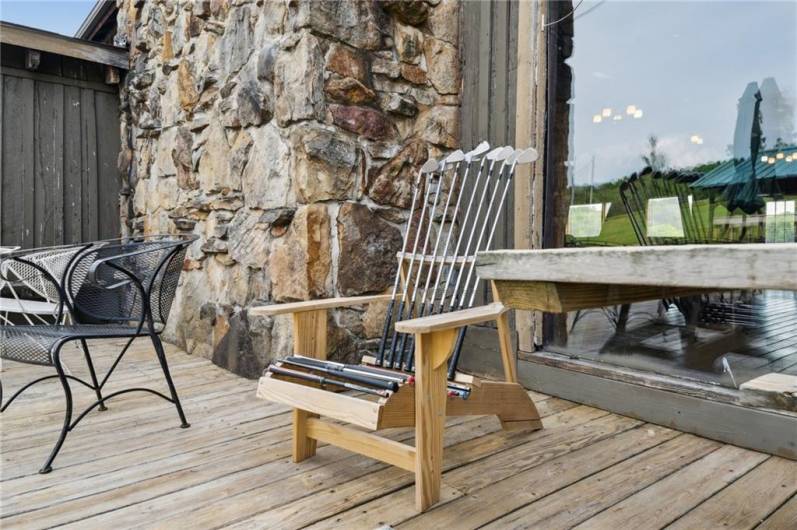 Relax on the deck before and after your round.